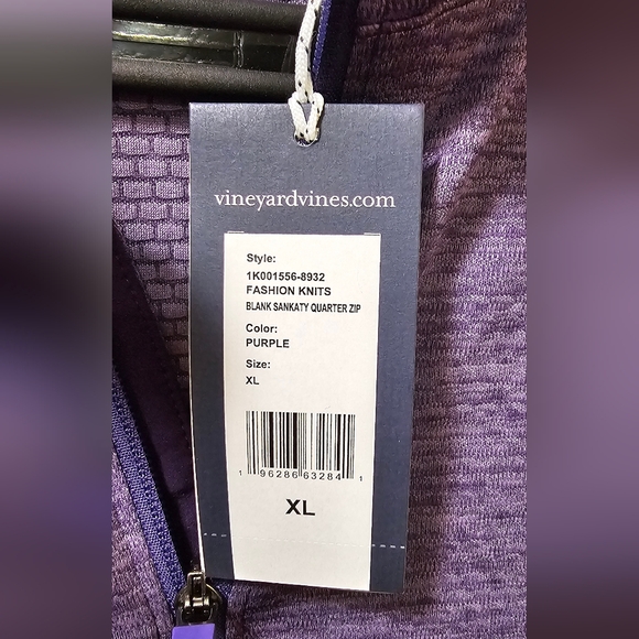 Vineyard Vines Sankaty Performance Golf Quarter Zip Purple Mens Multiple Sizes